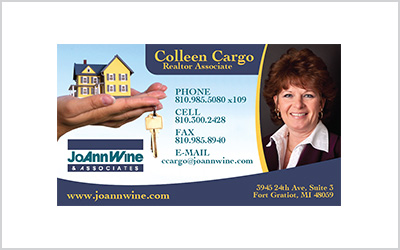 Business card for real estate agent